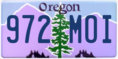 OR license plate 972MOI