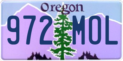 OR license plate 972MOL