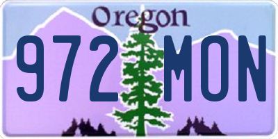 OR license plate 972MON