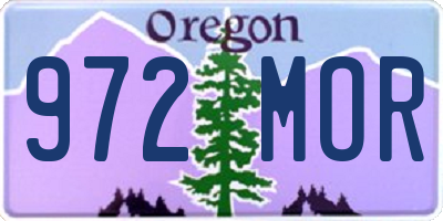 OR license plate 972MOR