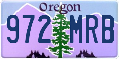 OR license plate 972MRB