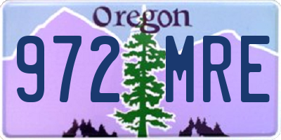 OR license plate 972MRE