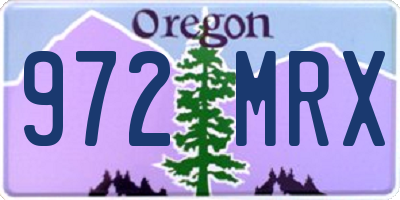 OR license plate 972MRX