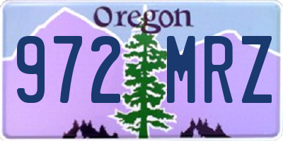 OR license plate 972MRZ
