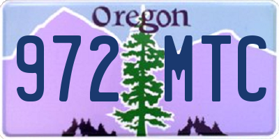OR license plate 972MTC