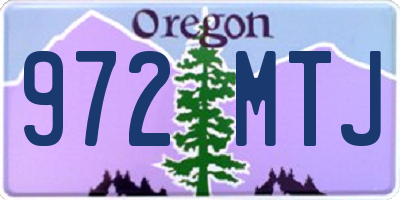 OR license plate 972MTJ