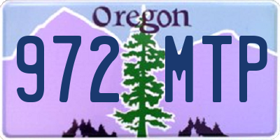 OR license plate 972MTP