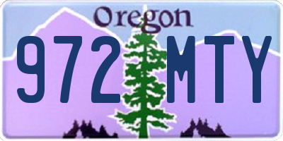 OR license plate 972MTY