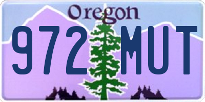 OR license plate 972MUT