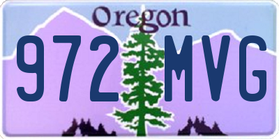 OR license plate 972MVG