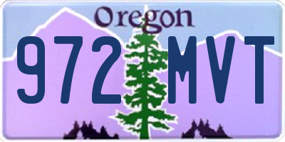 OR license plate 972MVT