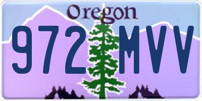 OR license plate 972MVV