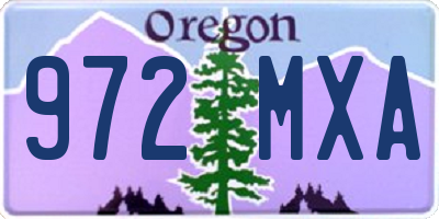 OR license plate 972MXA