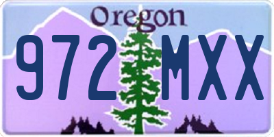 OR license plate 972MXX