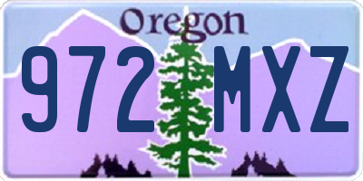 OR license plate 972MXZ