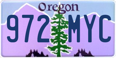 OR license plate 972MYC