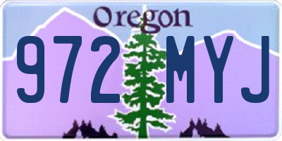 OR license plate 972MYJ