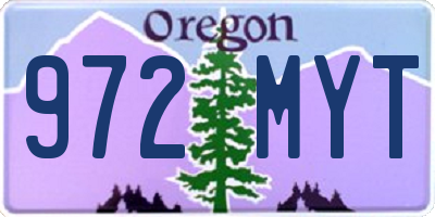 OR license plate 972MYT