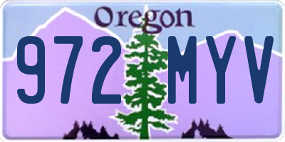 OR license plate 972MYV