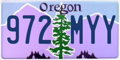 OR license plate 972MYY