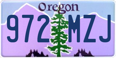 OR license plate 972MZJ