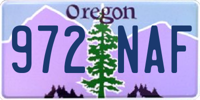 OR license plate 972NAF