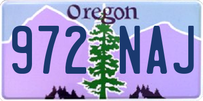 OR license plate 972NAJ