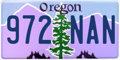 OR license plate 972NAN