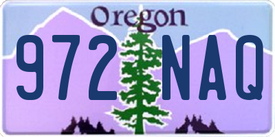 OR license plate 972NAQ