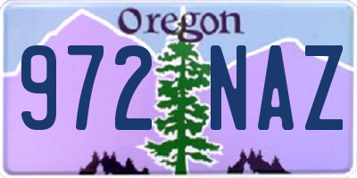 OR license plate 972NAZ