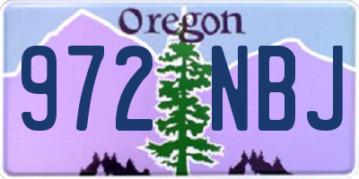 OR license plate 972NBJ