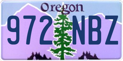 OR license plate 972NBZ