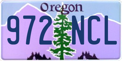 OR license plate 972NCL