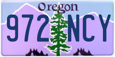 OR license plate 972NCY