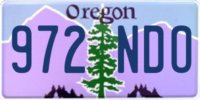 OR license plate 972NDO