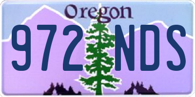 OR license plate 972NDS