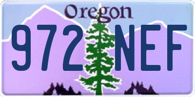OR license plate 972NEF