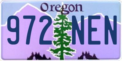 OR license plate 972NEN