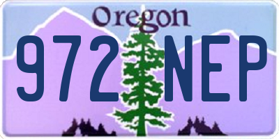OR license plate 972NEP