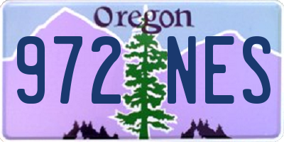 OR license plate 972NES