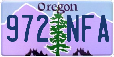 OR license plate 972NFA