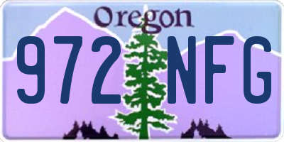 OR license plate 972NFG
