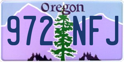 OR license plate 972NFJ