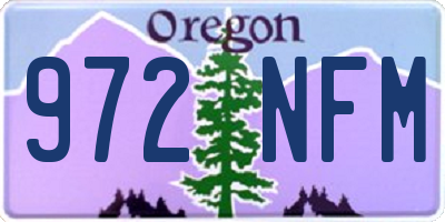 OR license plate 972NFM