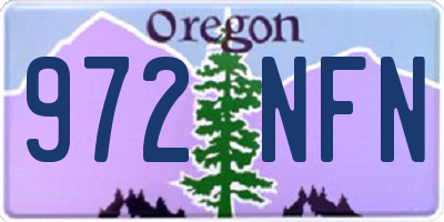 OR license plate 972NFN