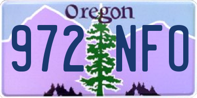 OR license plate 972NFO