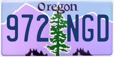 OR license plate 972NGD