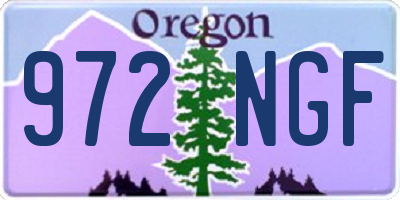OR license plate 972NGF