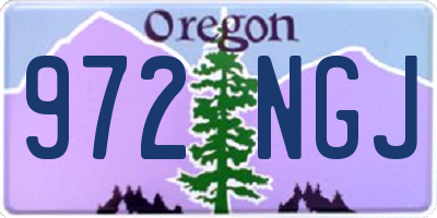 OR license plate 972NGJ