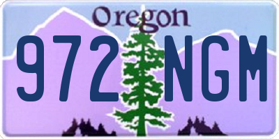 OR license plate 972NGM